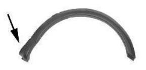 spatbordverbreder, voor, 53m, links VW Golf 3, 1991-1997
