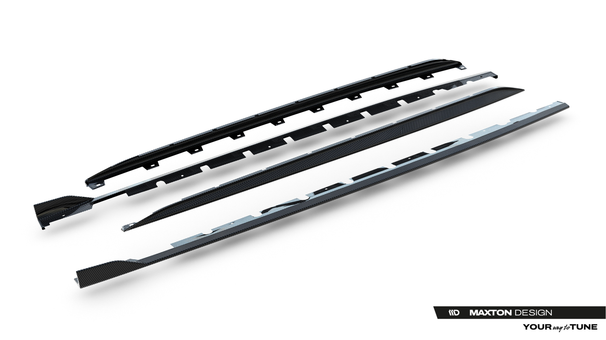 Set of Prepreg Carbon Fiber Zijskirts Audi RS3 Sedan 8Y Facelift – Maxton Design
