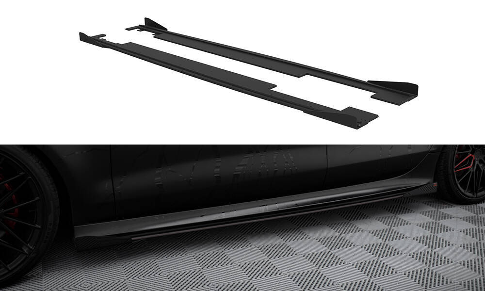 Zijskirts met Canards Audi A7 C7 S-Line Maxton Street Pro