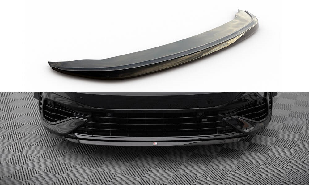 Voorspoiler V.7 Volkswagen Golf 8 R Maxton Glans Zwart