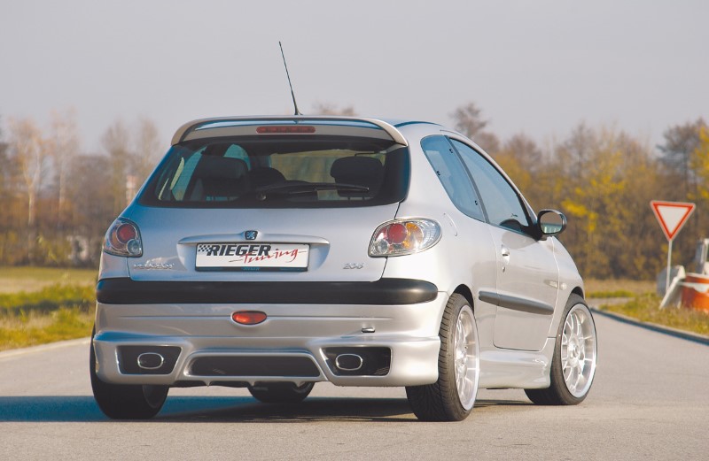 Achteraanzet Peugeot 206 kleine achterbumper Rieger