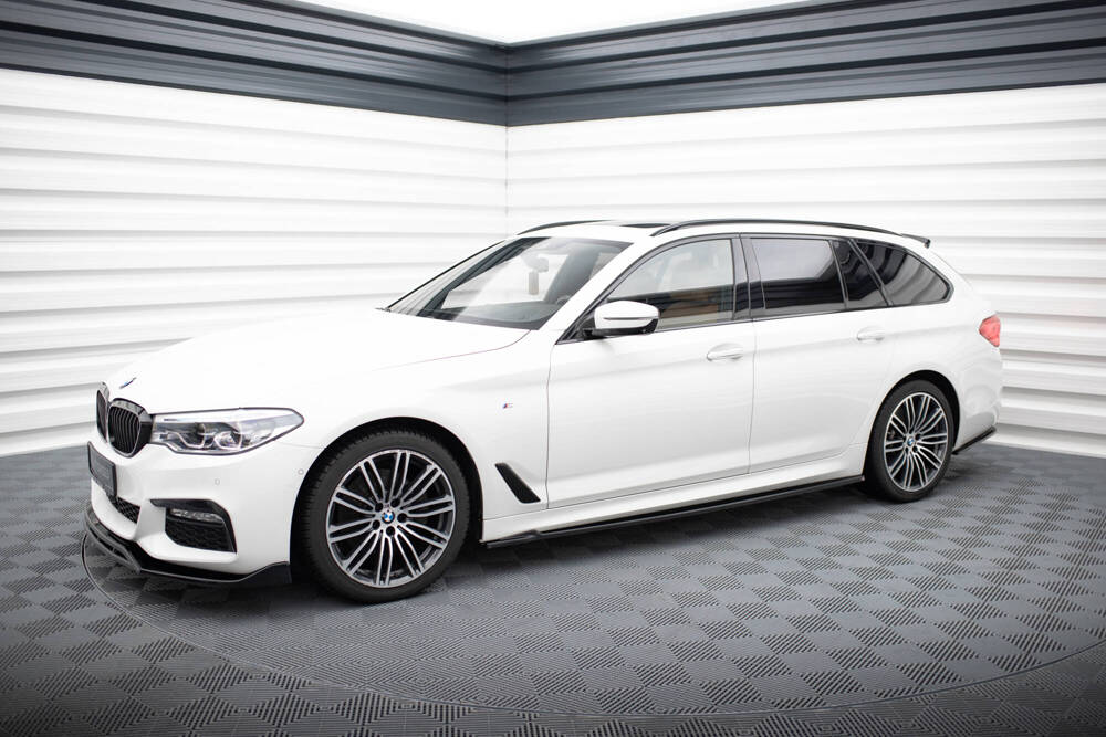 Zijskirts V.2 BMW 5 Serie M Pakket G30 / G31 Maxton Glans Zwart