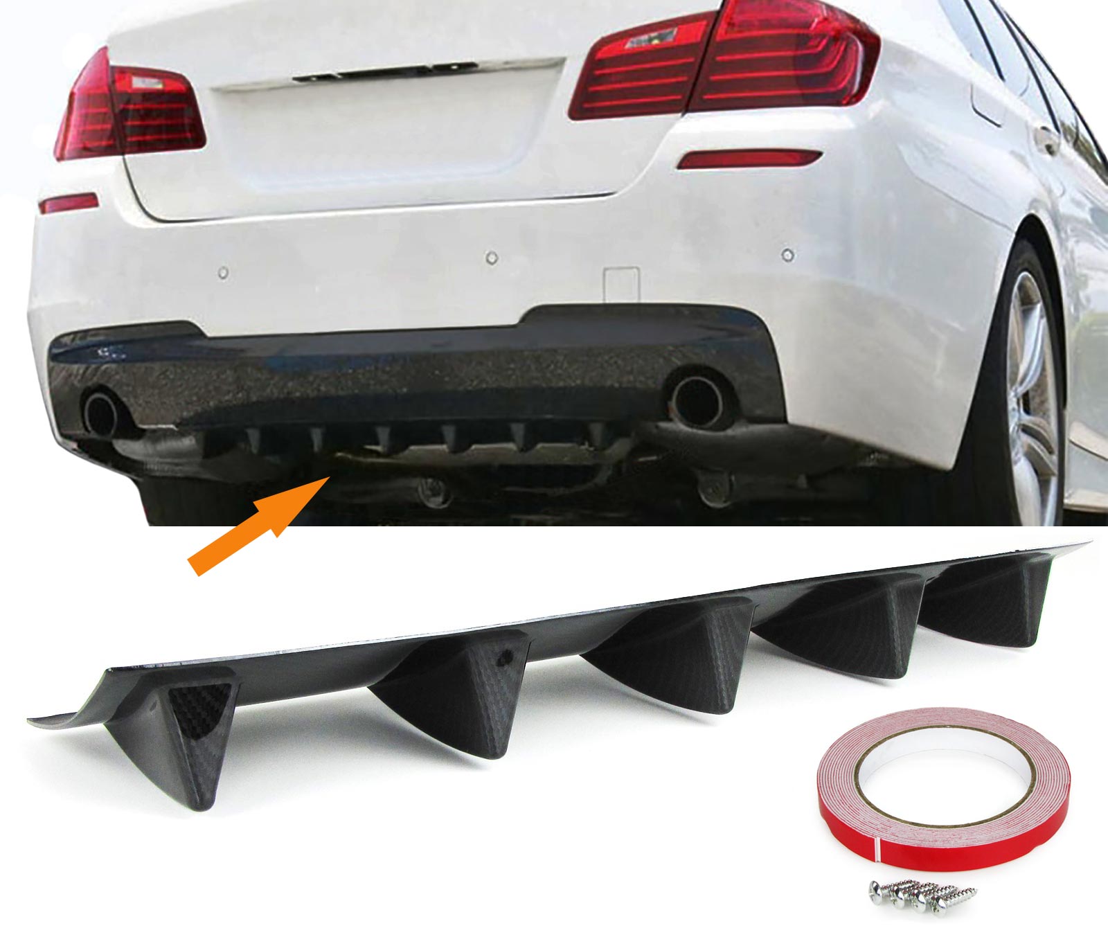 Universele Diffusor Carbon Look 5 ribben