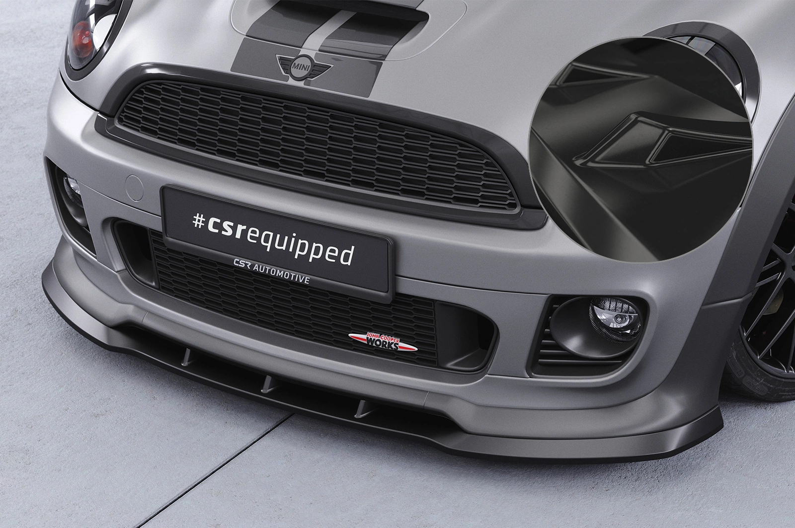 Voorspoiler Mini Cooper Coupe JCW (R58/R59) Glans Zwart – CSR Automotive