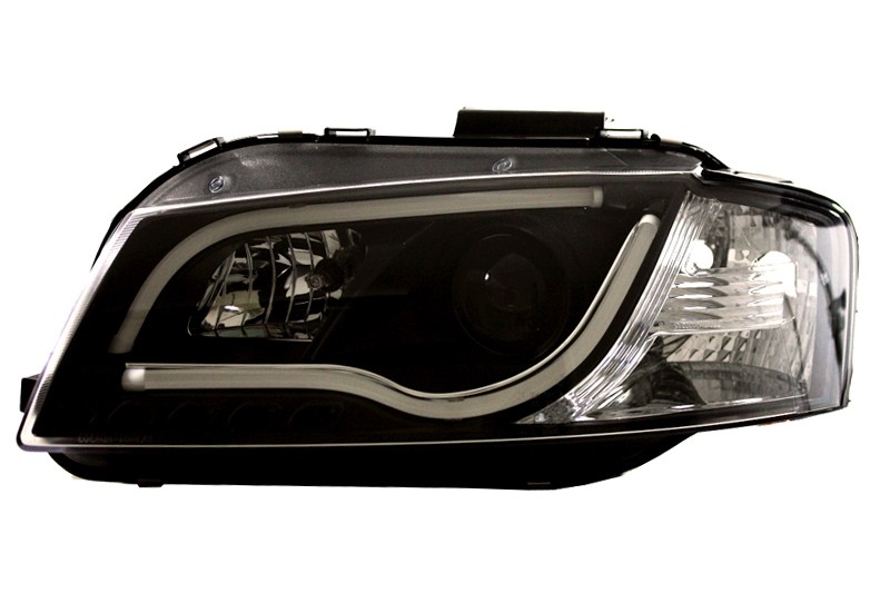 Headlights Audi A4 8E A3 8P 03-08 Tube Light LED chome