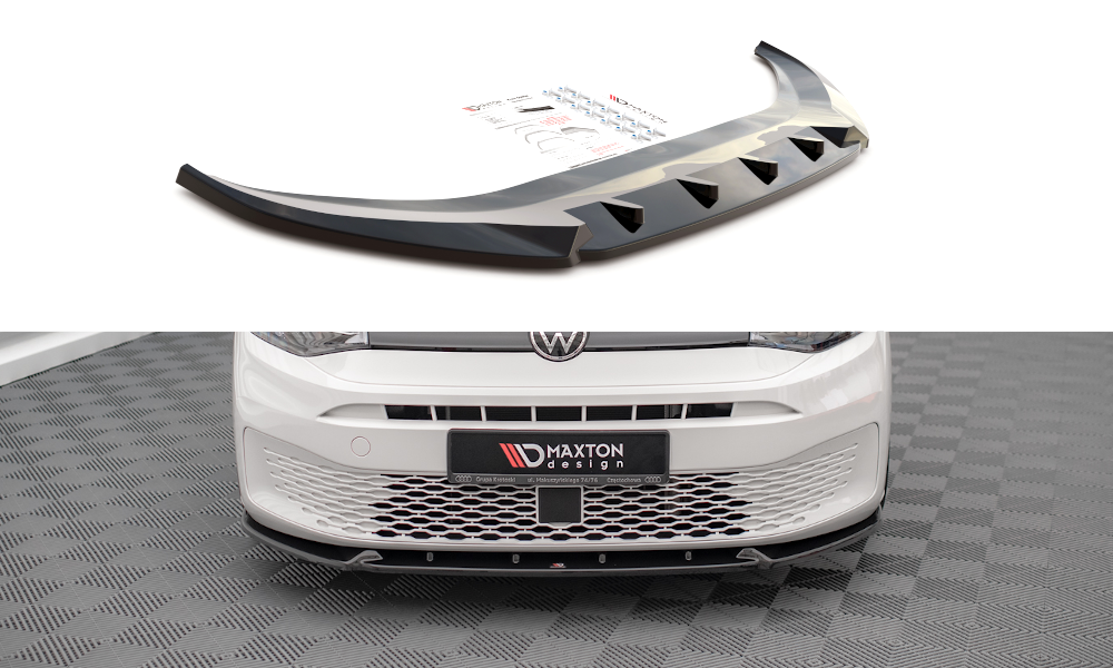 Voorspoiler V.2 Volkswagen Caddy MK5 Maxton Glans Zwart