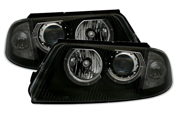 Faros VW Passat 3BG Angel Eyes negro
