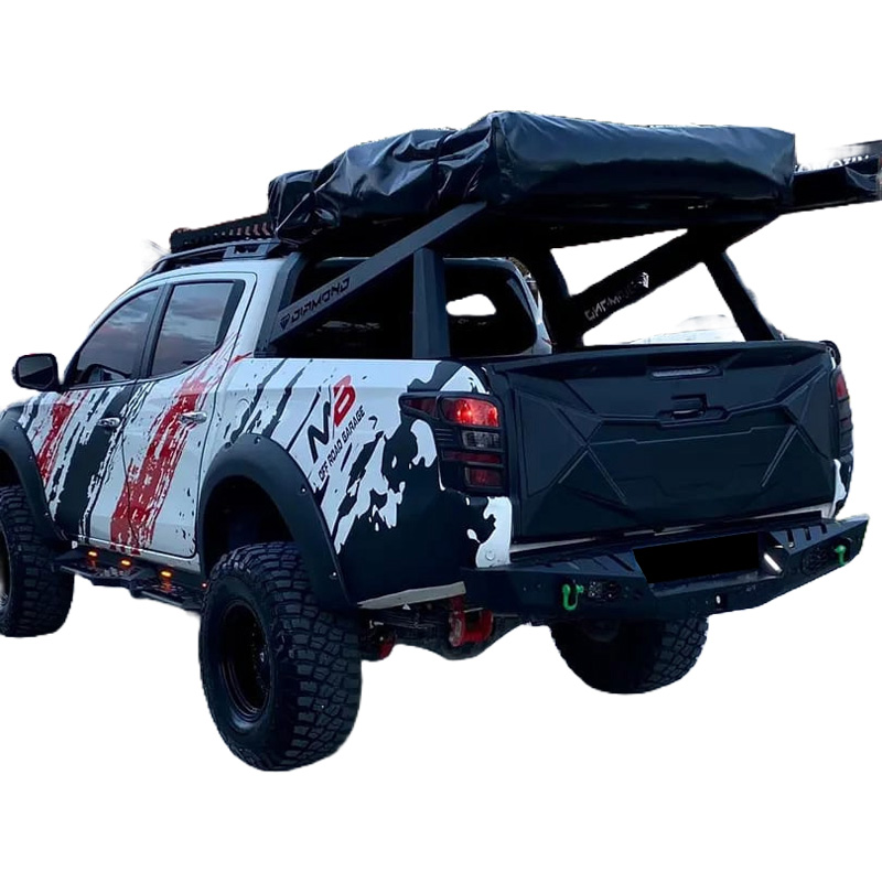 Achterklepcover  Mitsubishi L200 Triton 5/6 2015- - Matzwart