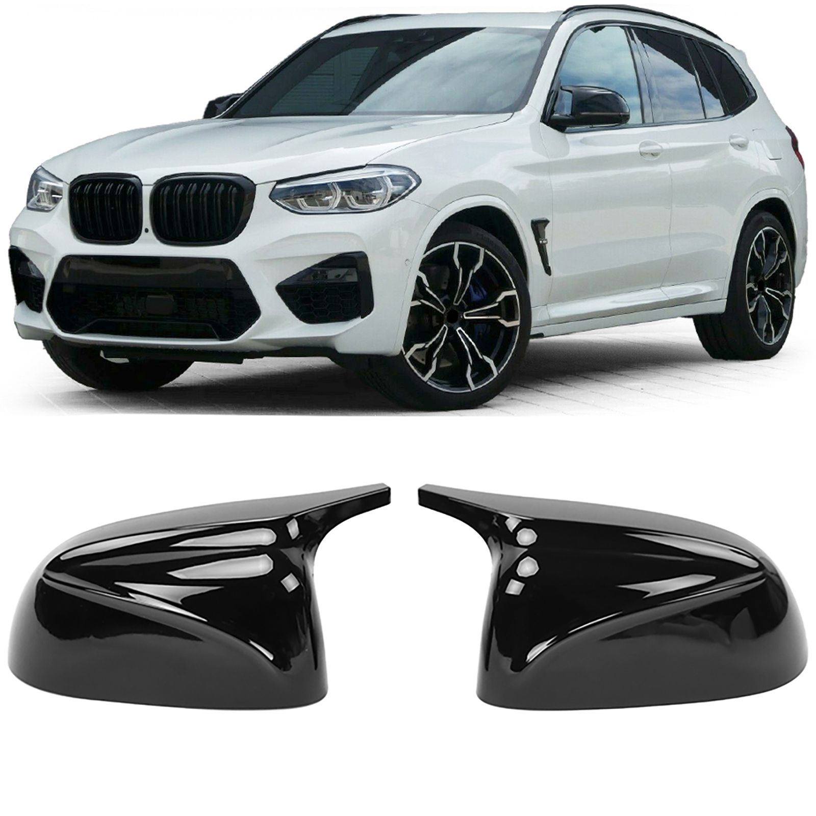 Spiegelkappen BMW X3 G01 X3 G08 X4 G02 X5 G05 X6 G06 X7 G07 Glans Zwart