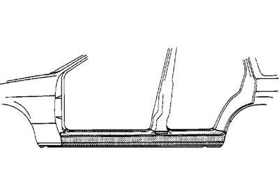 dorpel, rechts Opel Omega B, 1994-1999