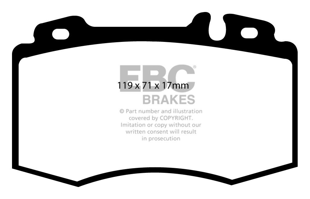 EBC Brakes MERCEDES CLK (C209) CLK55 AMG 2002-2005 Remblokken vo