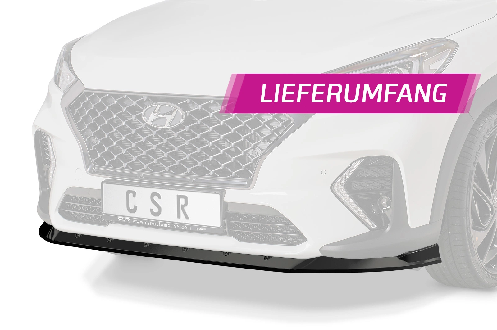Voorspoiler Hyundai Tucson (TLE) N-Line 2019–2020 – CSR Automotive – Glans Zwart