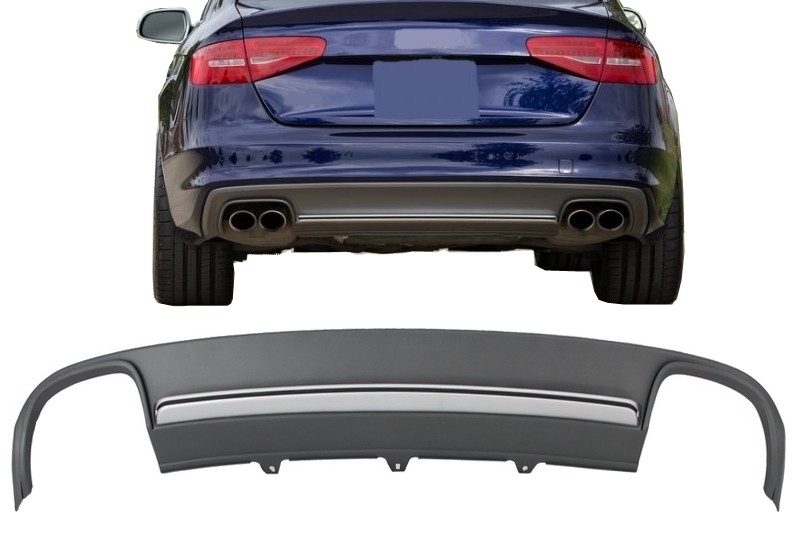 Audi A4 B8 Sedan Facelift (2012-up) AchterBumper Diffuser & Exha