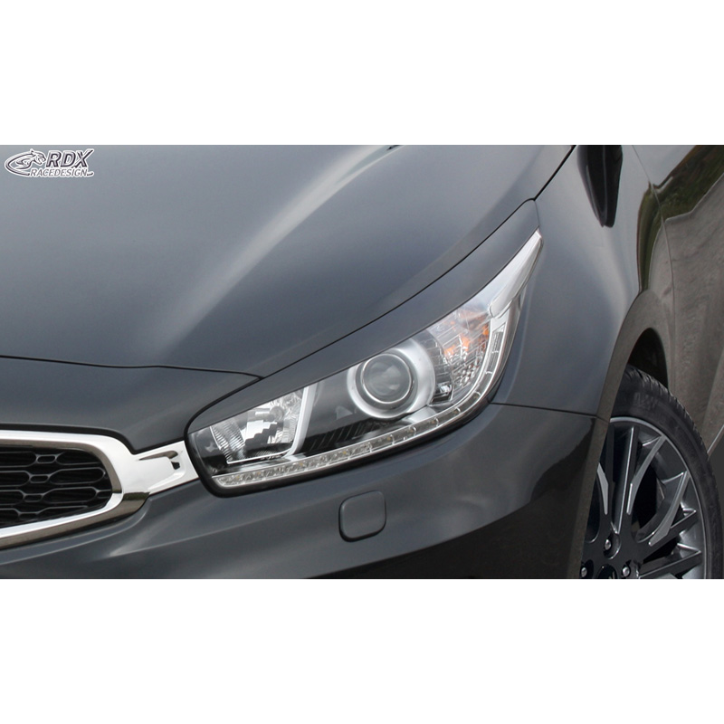 Koplampspoilers  Kia Cee'd & Pro Cee'd JD 2012- (ABS)