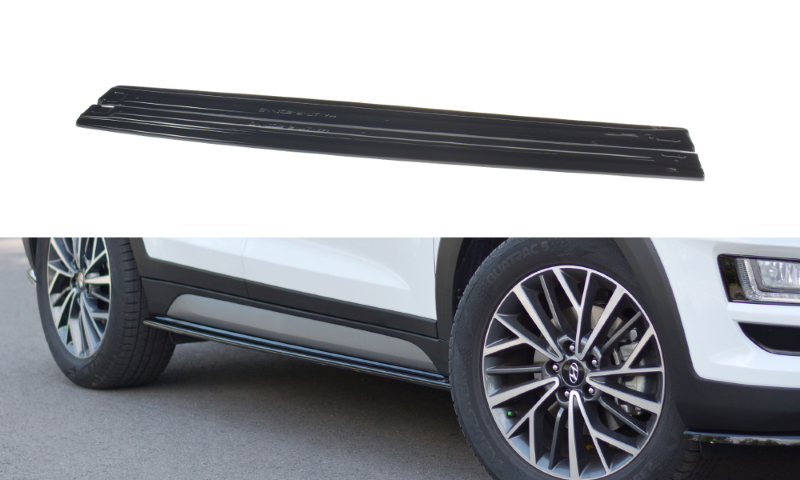 Zijskirts Diffusers Hyundai Tucson MK.3 Facelift Glanzend Zwart