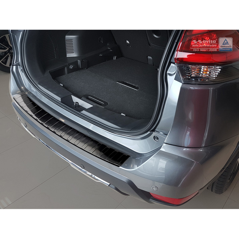 Zwart RVS Achterbumperprotector  Nissan X-Trail III (T32) Facelift 2017-2021 'Ribs'