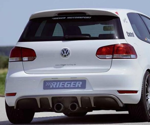 Diffuser Volkswagen Golf 6 R32 Look Rieger Glans Zwart