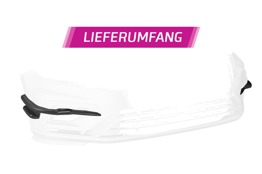 Canards Volkswagen Golf 7 R 17-21 CSR Glans Zwart