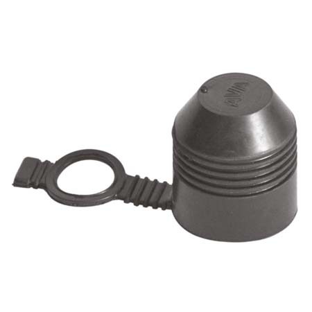 Trekhaakdop met ring zwart