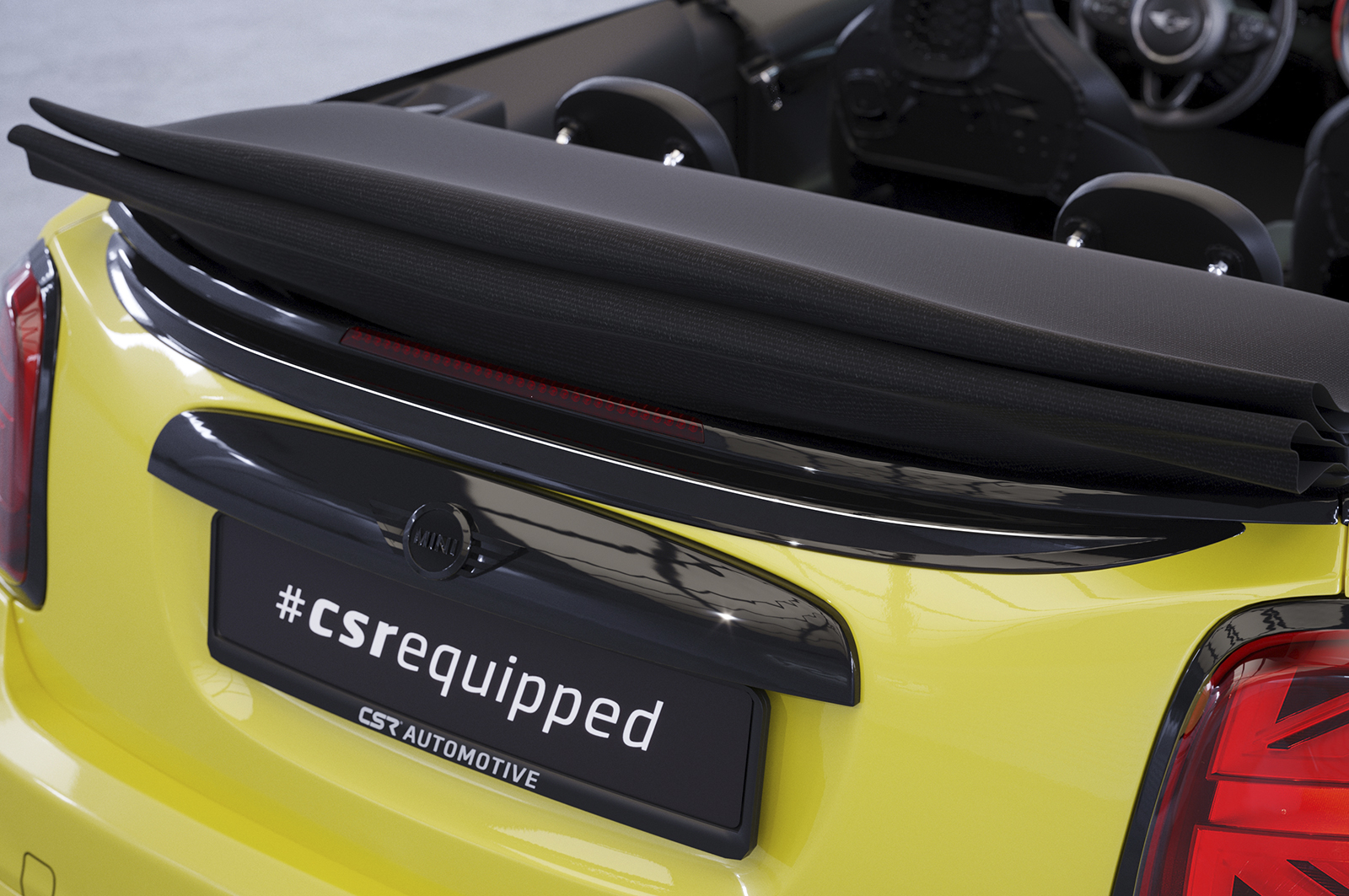 Spoiler Mini Cabrio Cooper / Cooper S / John Cooper Works F57 CSR Glans Zwart