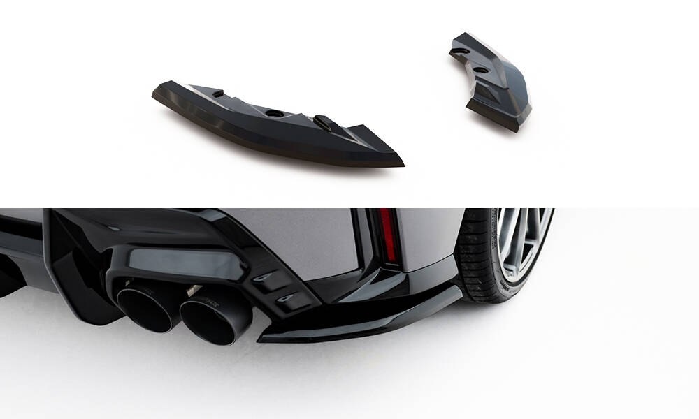 Achterzij Spoilers V.1 BMW M135i F70 Maxton Glanzend zwart