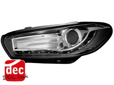 Faros VW Scirocco 08-.. Dayline Los ojos del Diablo negro