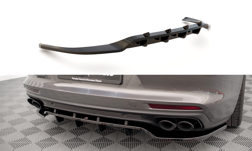 Diffuser Porsche Panamera E-Hybrid 971 Maxton Glans Zwart