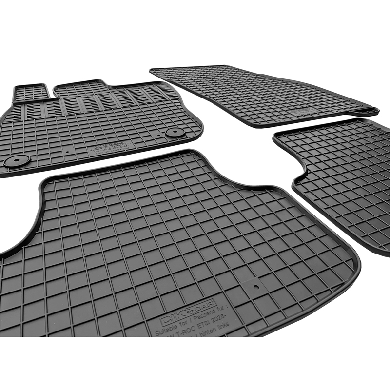 CIKCAR Rubber matten  Volkswagen T-Roc II eTSi 2025- (4-delig + montagesysteem)