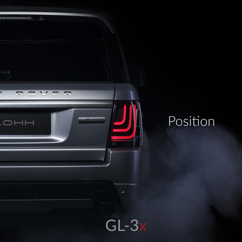 Glohh GL-3 Dynamic LED Achterlichten  Range Rover Sport L320 2005-2009 & 2010-2013 - Zwart