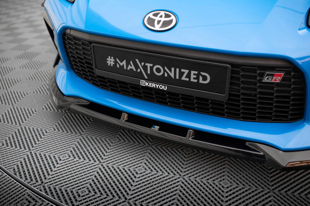 Voorspoiler V.1 met Canards Toyota GR86 Maxton Glans Zwart