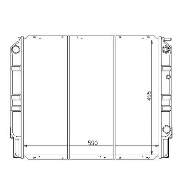 Radiator VOLVO 960 90-94 590x500 3.0I +/-AC
