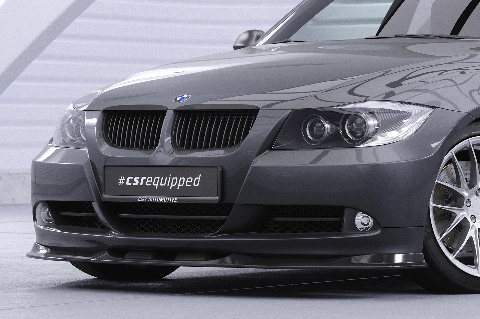 Voorspoiler BMW 3er (E90/E91) Limousine en Touring Glans Zwart – CSR Automotive