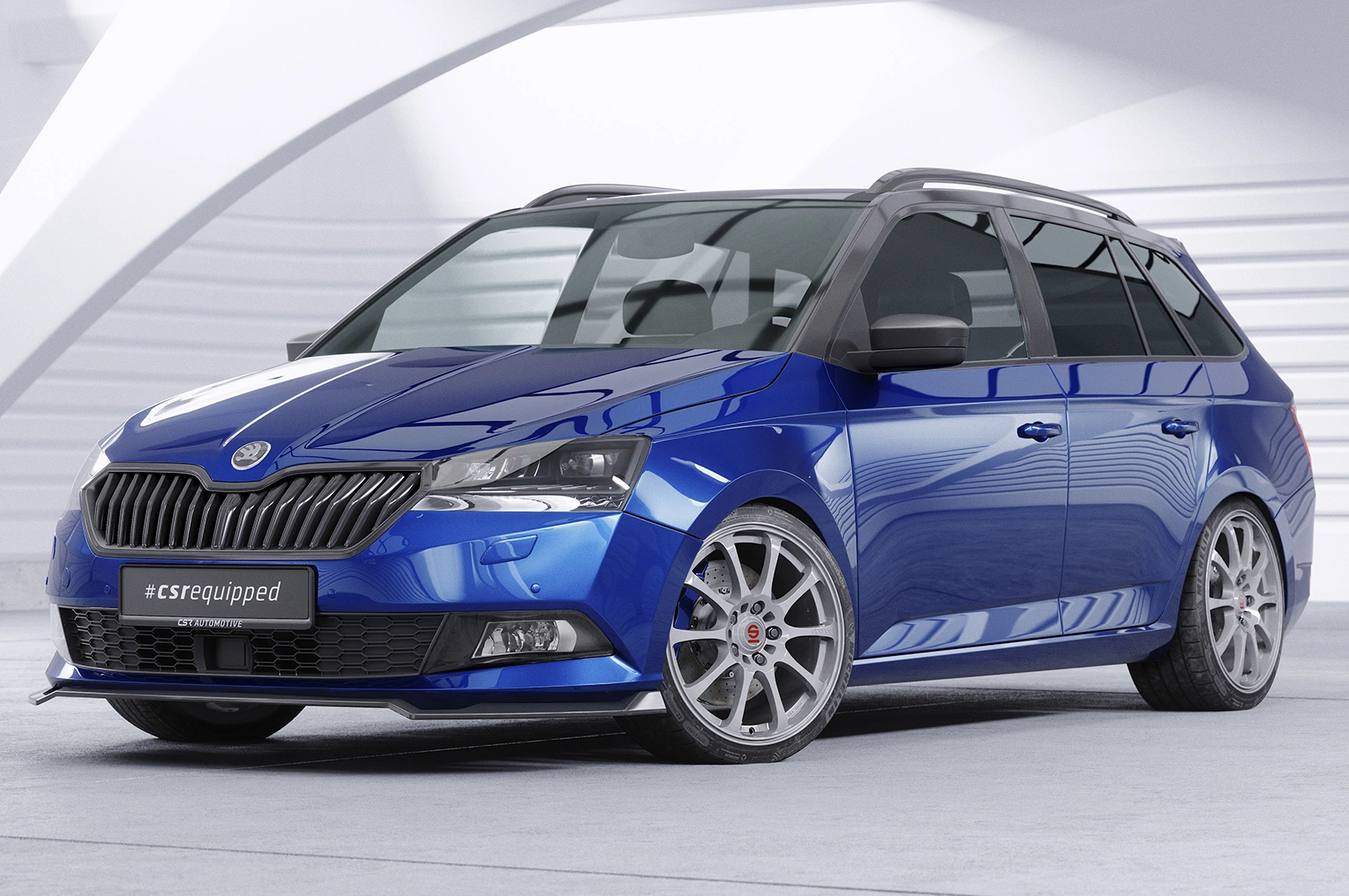 Voorspoiler Skoda Fabia 3 (Typ NJ) 2019-2021 Facelift – Glans Zwart CSR
