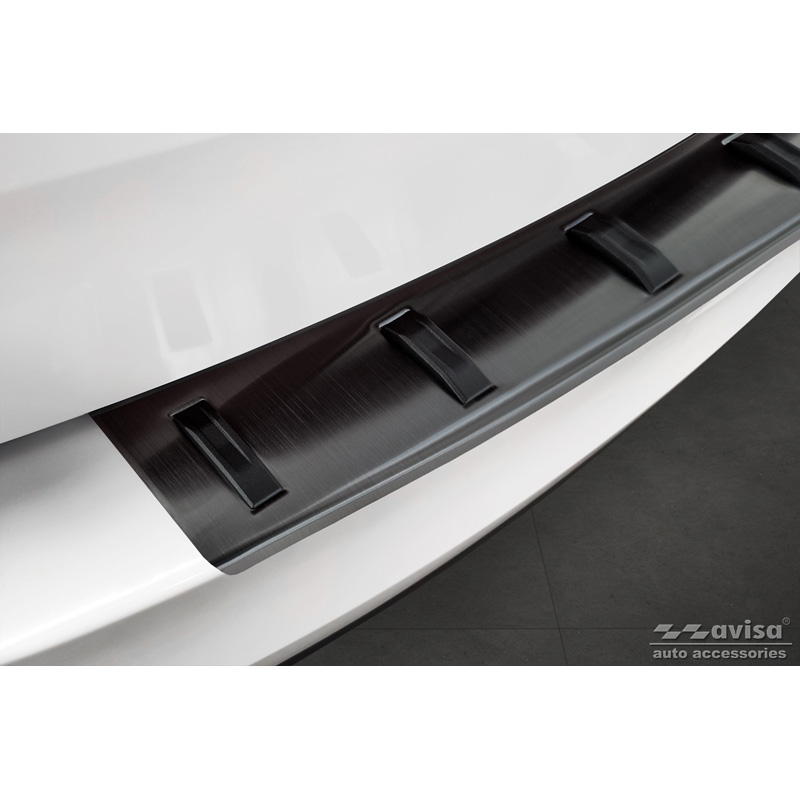 Zwart RVS Achterbumperprotector  Skoda Octavia III Combi 2013-2017 'STRONG EDITION'