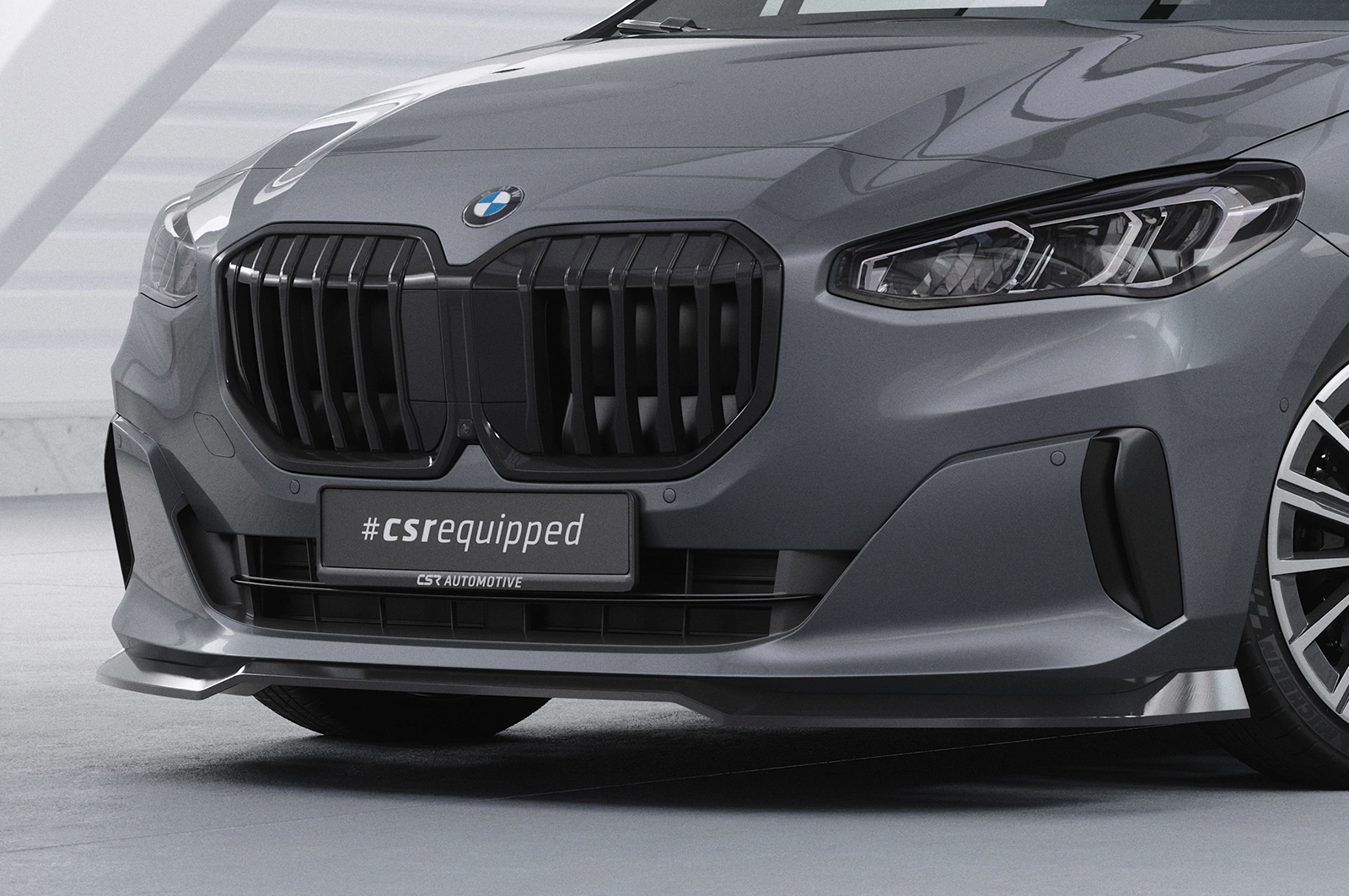Voorspoiler BMW 2er (U06) Active Tourer glans zwart