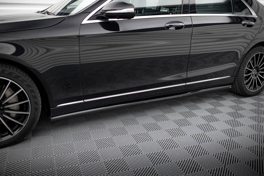 Zijskirts Mercedes S klasse W222 Maxton Glans Zwart