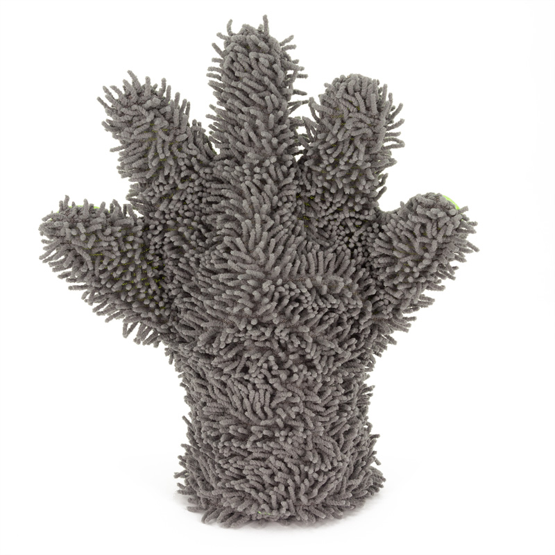 Dubbelzijdige Auto-Washandschoen - Grijs/Groen