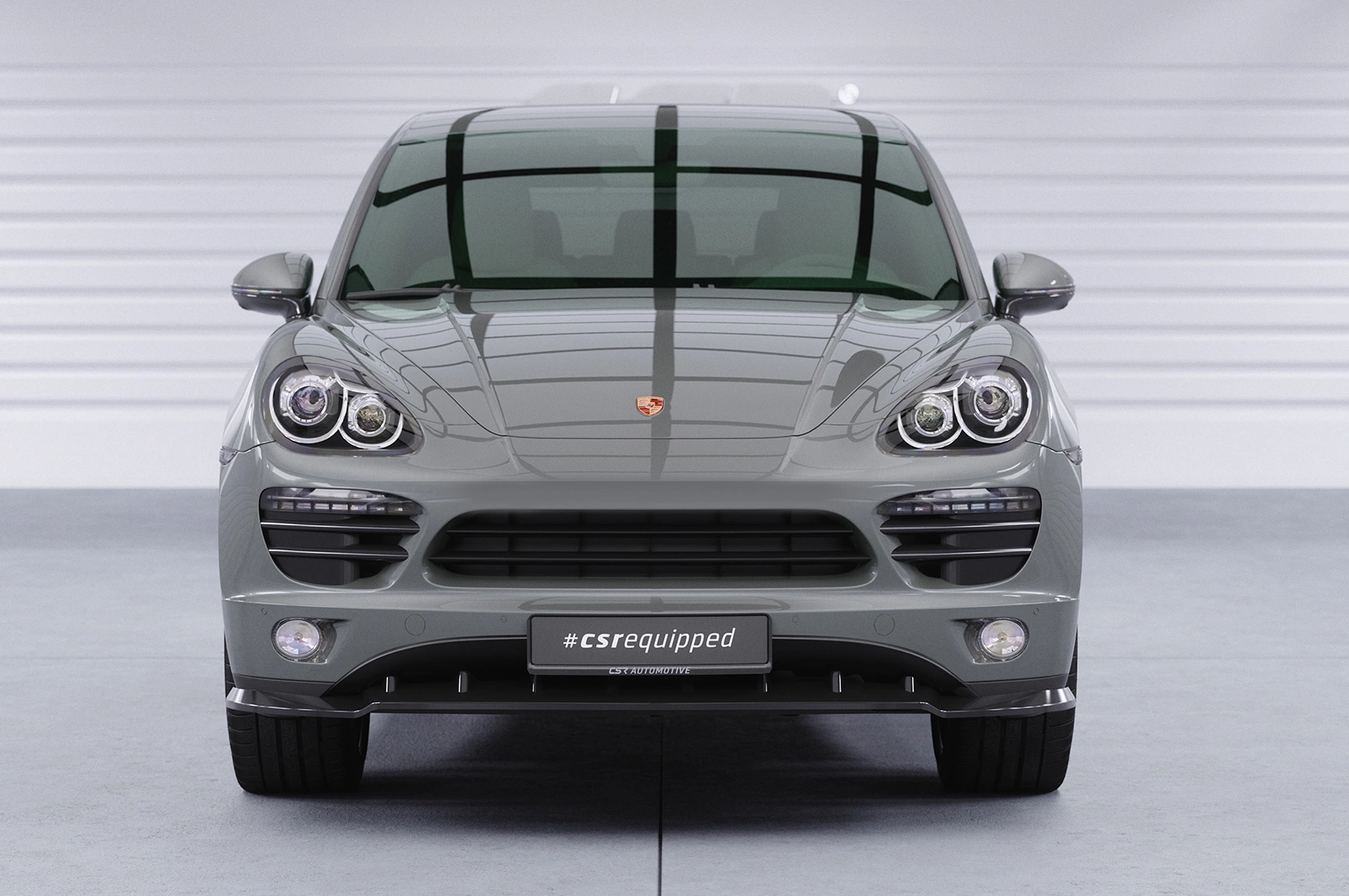 Voorspoiler Porsche Cayenne Typ 92A glans zwart – CSR Automotive (2010-09/2014)