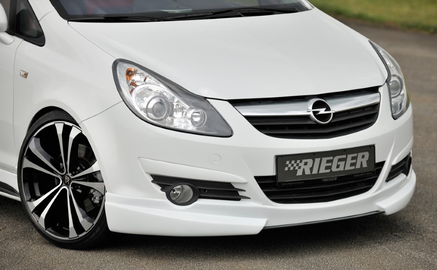 Voorspoiler lip Opel Corsa D Rieger