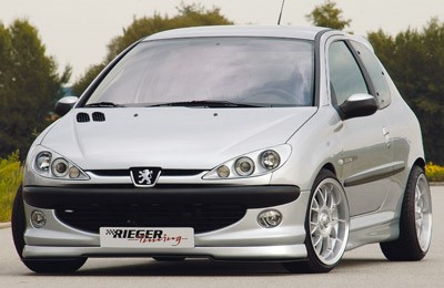 Spoilerzwaard voor spoilerlip Peugeot 206 Grote/kleine voorbumpe