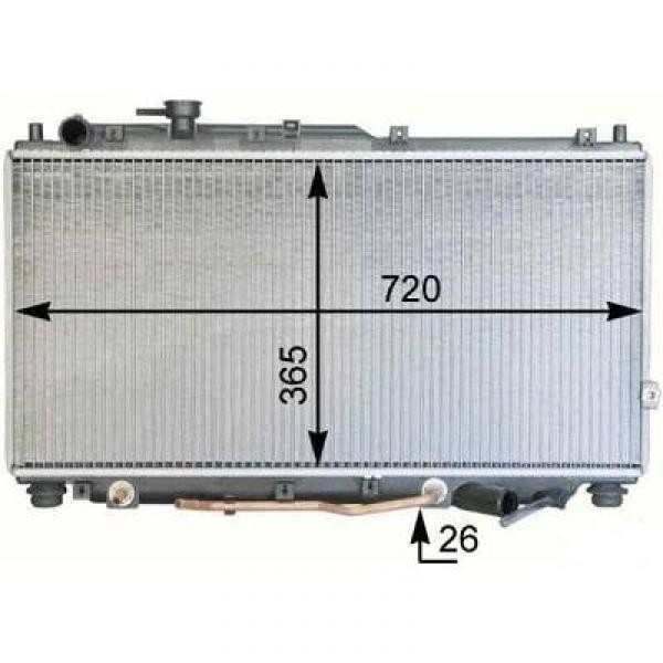 Radiator KIA SHUMA II 01-05 345x700 1.6I/1.8I +/-AC