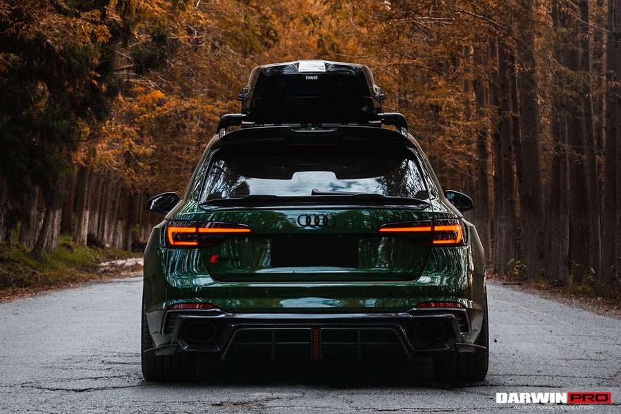Audi RS4 B9 BKSS Style Rear Diffuser w/ Cap Carbon 2017-2022