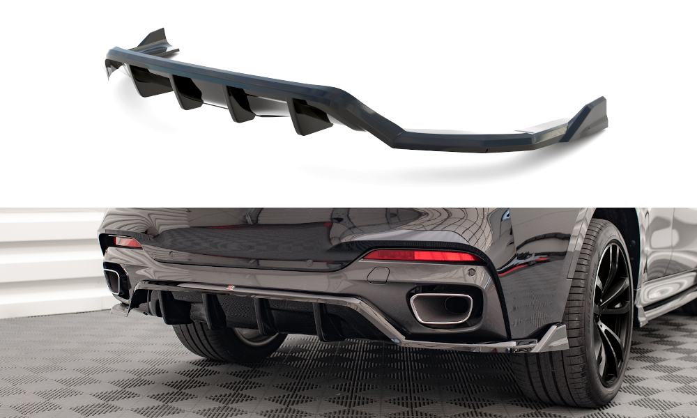 Diffuser BMW X6 M pakket F16 Maxton Glans Zwart