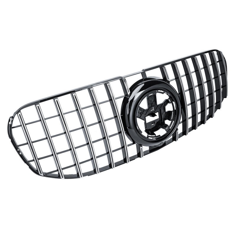 Grill Mercedes GLS X167 18-.. Glans Zwart / Chroom