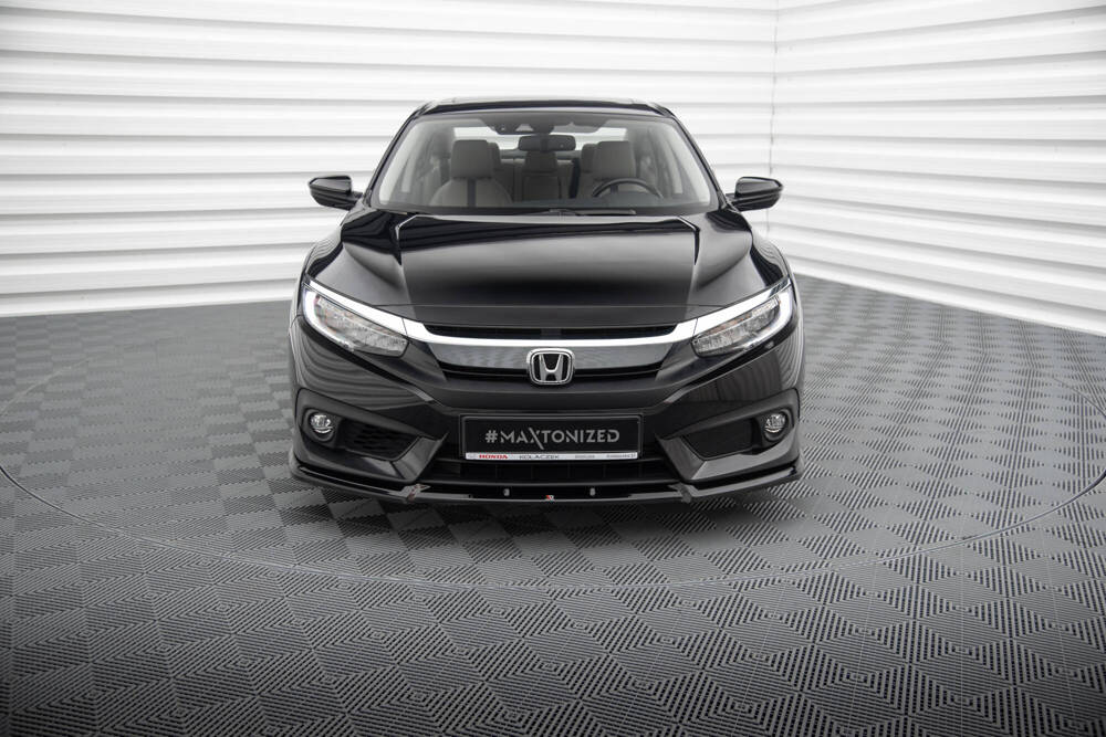 Voorspoiler V.1 Honda Civic Maxton Glans Zwart