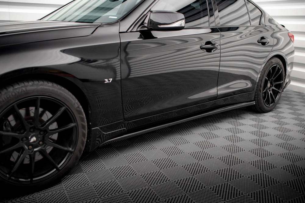 Zijskirts V.1 Infiniti Q50 S Maxton Glans Zwart