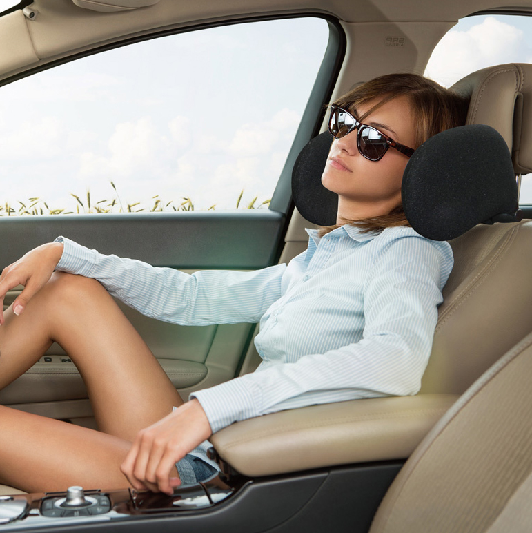 Comfortline Universele Instelbare Reis-Hoofdsteun - Zwart