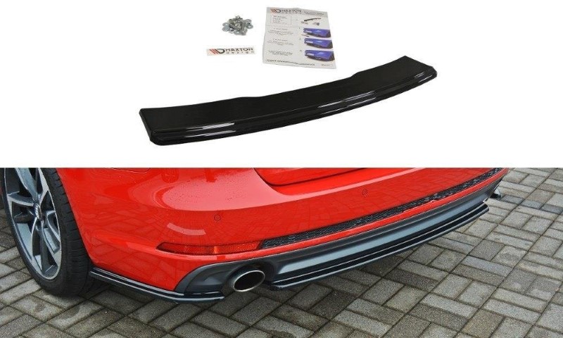 Centrale Achterspoiler Audi A4 B9 S-Line Glanzend Zwart
