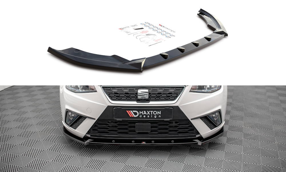 Voorspoiler V.1 Seat Ibiza KJ Maxton Glans Zwart