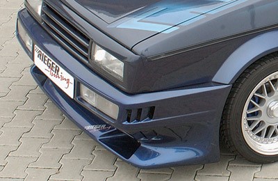 Voorbumper met uitsparingen cligno's  Breedversie l VW Golf I Po